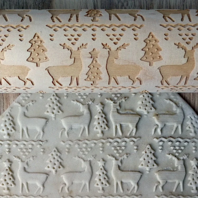 3D Træ Julekagerulle
