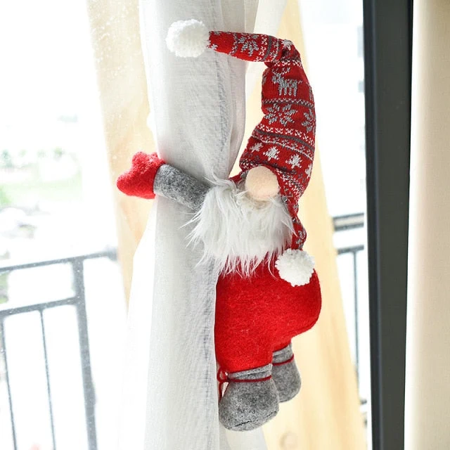 Jul Santa Elg Gardinholder
