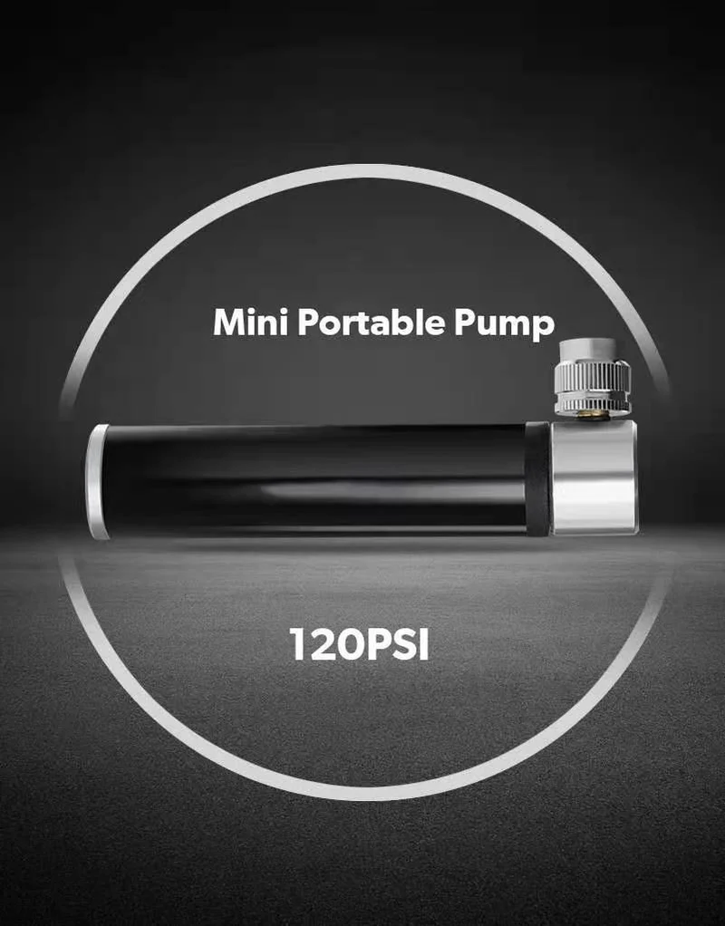 Bærbar Mini Aluminium Cykelpumpe