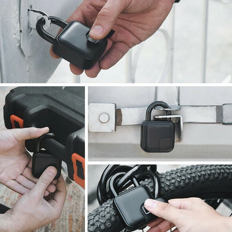 Fingeraftryk Auto USB Genopladeligt Lås