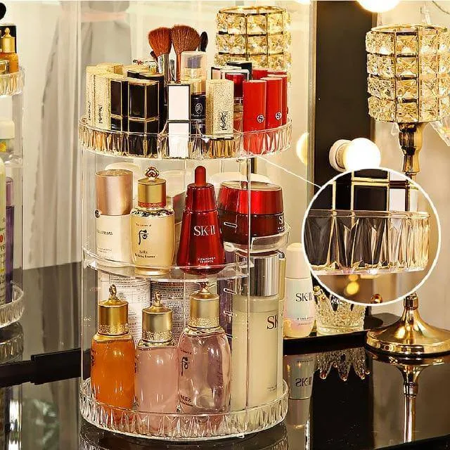 360 Grad Rotation Kosmetik MakeUp Cologne Organizer Box