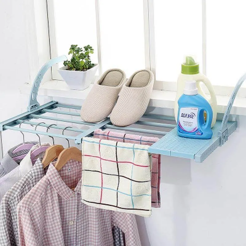 Balkon Foldbar Tøj Hængende Tørrereol Organizer