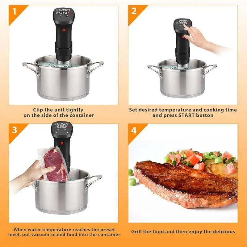 Sous Vide Digital Skærm Temperatur&Tid Kontroll