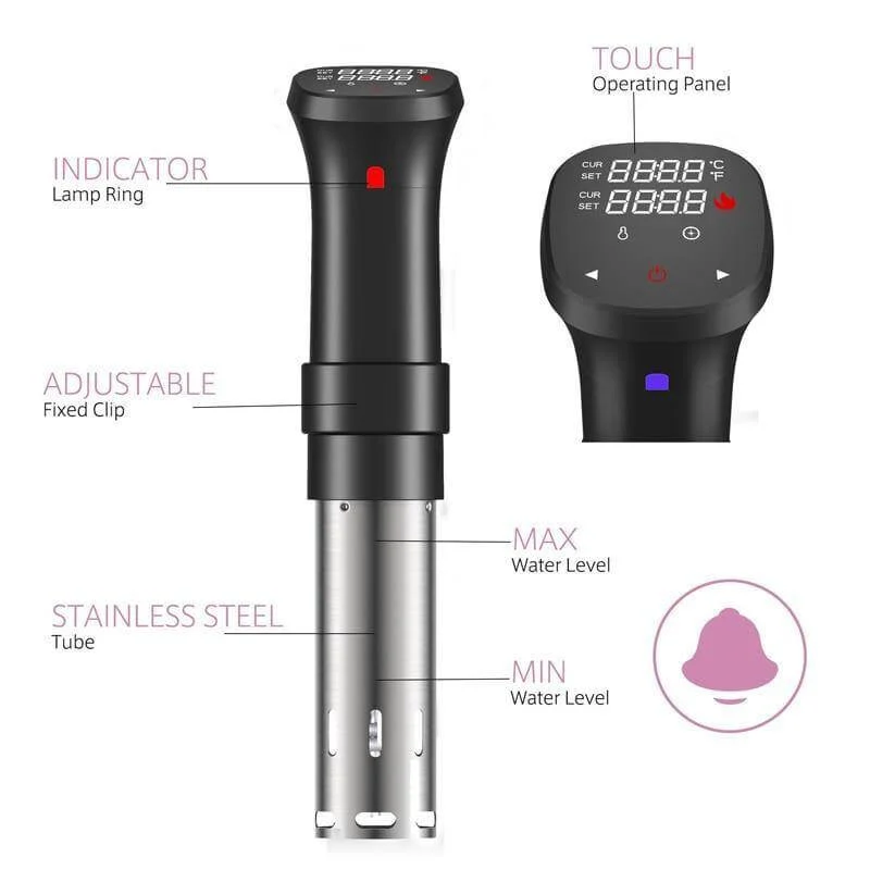 Sous Vide Digital Skærm Temperatur&Tid Kontroll