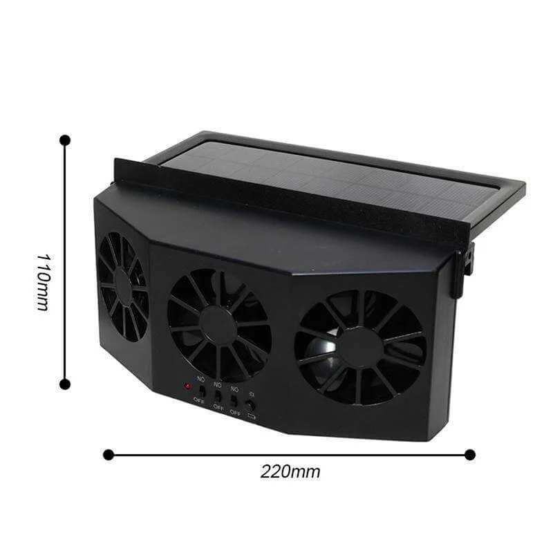 Auto solartoniserende ventilator til bil