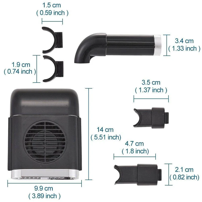 Bil bagsæde køler USB luftblæser