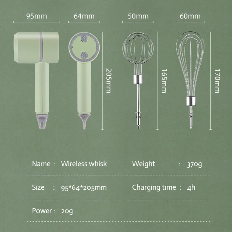 3i1 Pastel Genopladelig Automatisk Køkkenblender