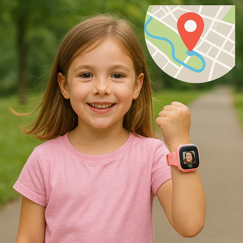 Børne GPS Smartwatch med Sikkerhed og To-vejs Kommunikation