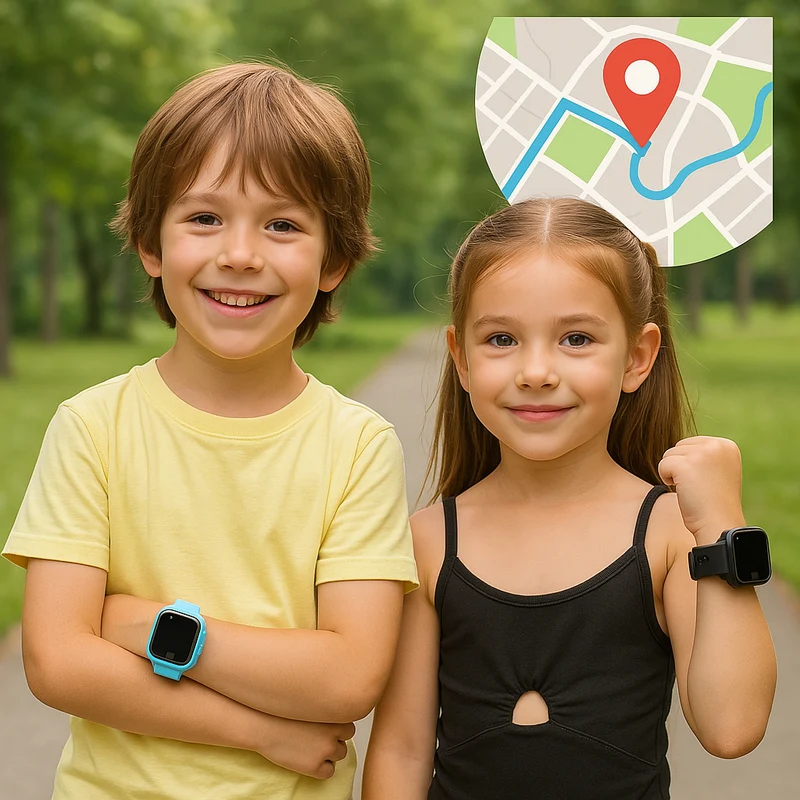 Børne GPS Smartwatch med Sikkerhed og To-vejs Kommunikation