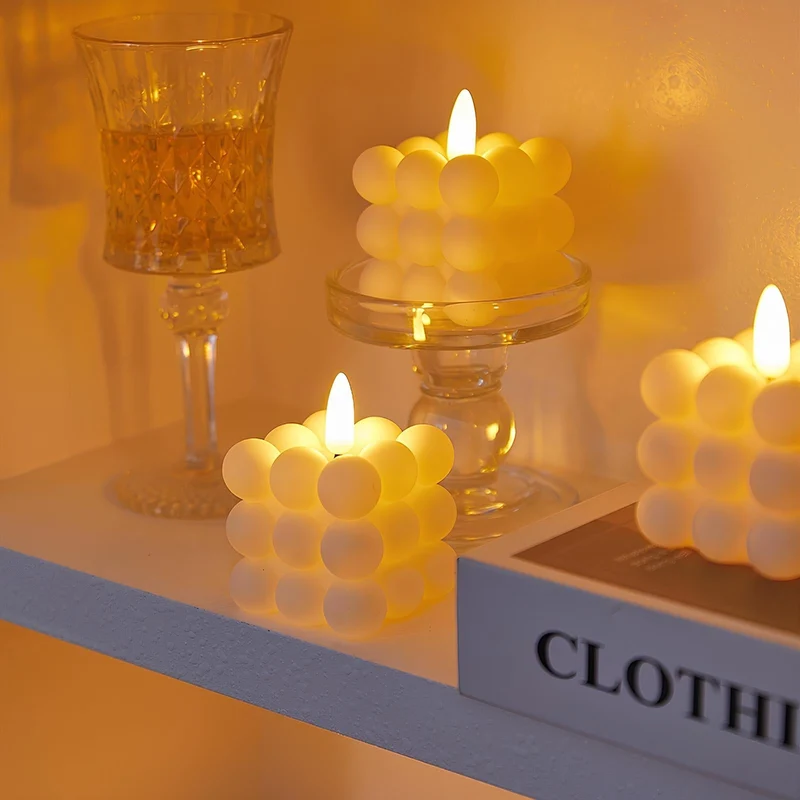 Flammesløse LED Bloklys med Naturtro Flammeeffekt