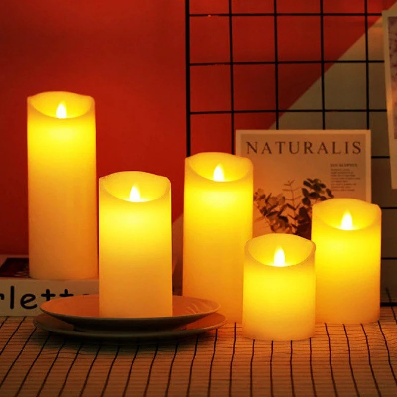 Flammesløse LED Bloklys med Naturtro Flammeeffekt