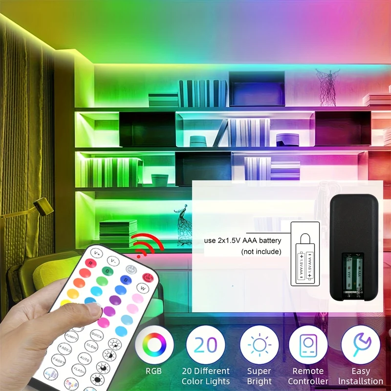Fleksible LED Lysstrips med Musik Synkronisering og Farveskift