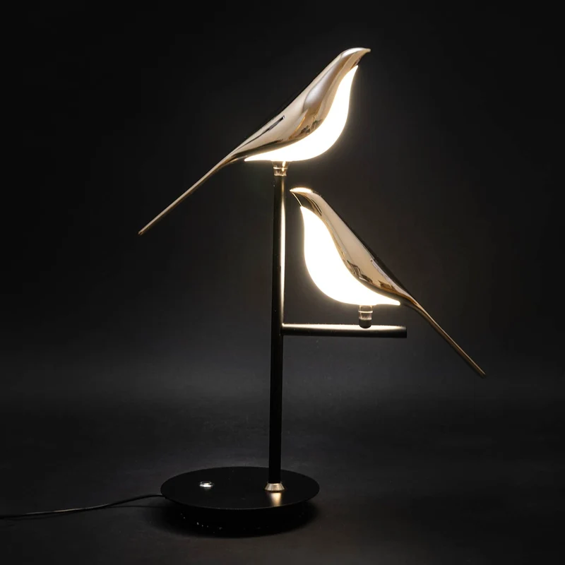 LED Bordlampe med Fugle Design - Energibesparende Elegance