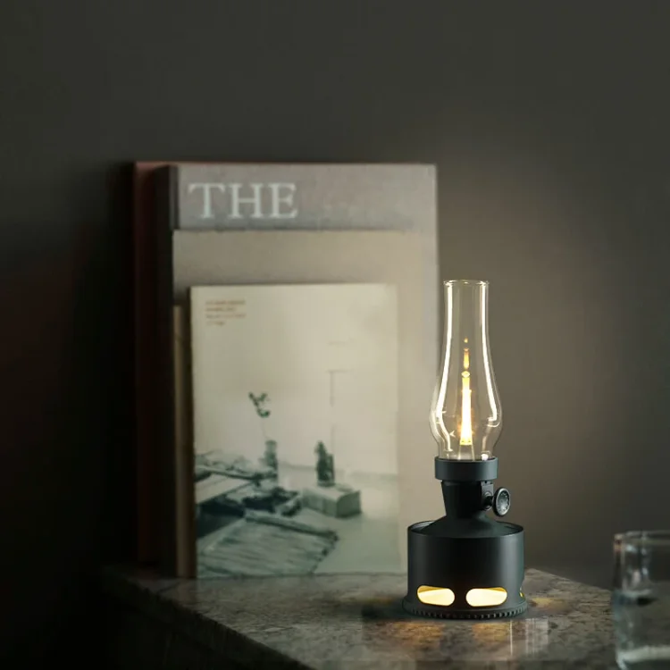 Retro LED Bordlampe med Lang Batterilevetid og Unik Funktion