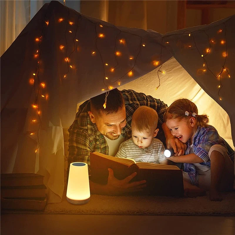 Berøringsstyret LED Natbordslampe med Justerbar Lysstyrke