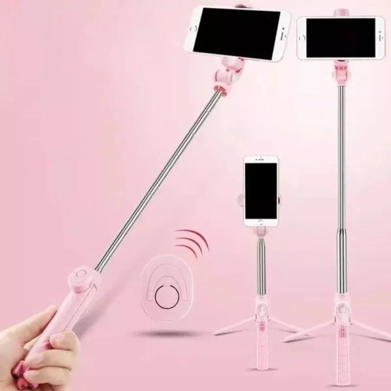 Trådløs Selfiestang med Stativ og Bluetooth-Fjernbetjening