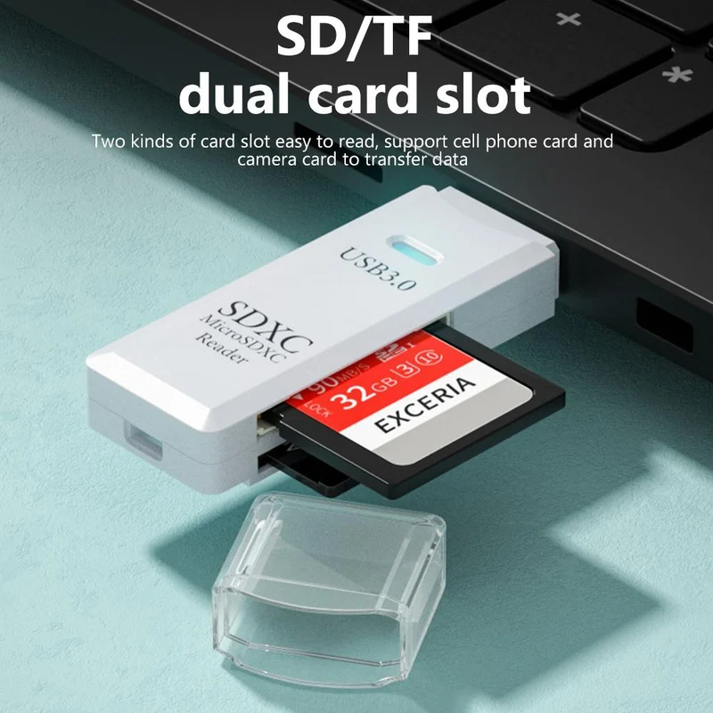 Hurtig USB 3.0 Kortlæser til Micro SD og TF Kort