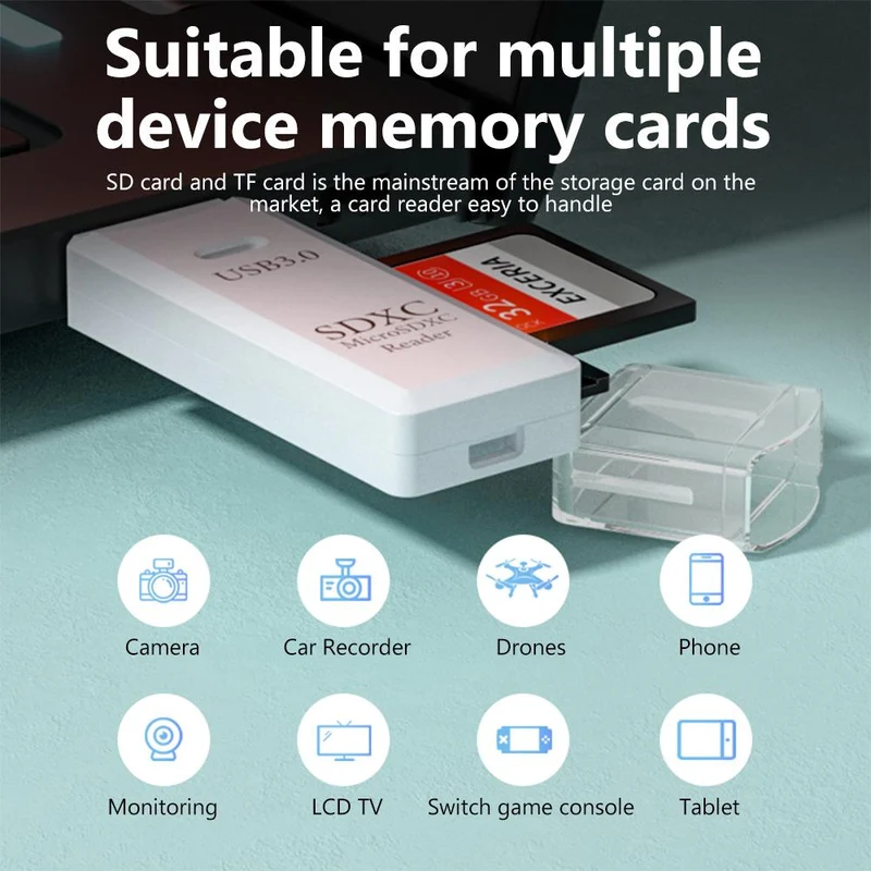 Hurtig USB 3.0 Kortlæser til Micro SD og TF Kort