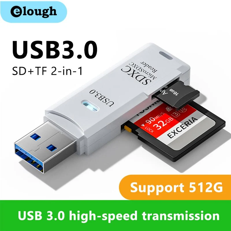 Hurtig USB 3.0 Kortlæser til Micro SD og TF Kort