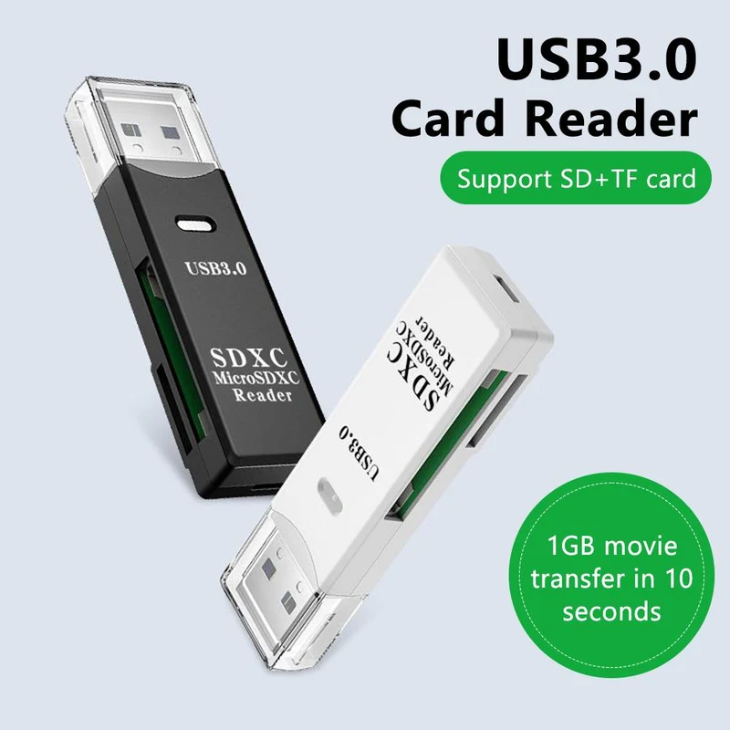 Hurtig USB 3.0 Kortlæser til Micro SD og TF Kort