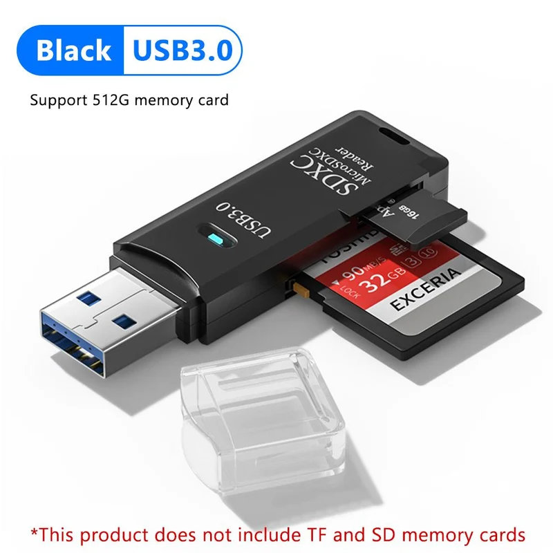Hurtig USB 3.0 Kortlæser til Micro SD og TF Kort