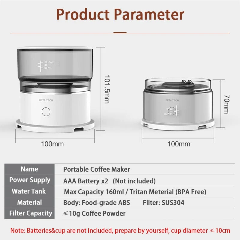 Smart Automatisk Brygning Mini Kaffemaskine