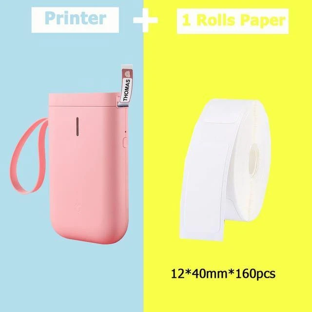 Bærbar Mini Trådløs Etiket Lommeprinter