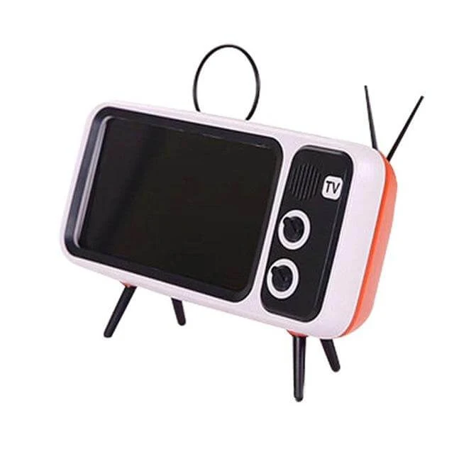Mini Højttaler Retro TV Telefonholder