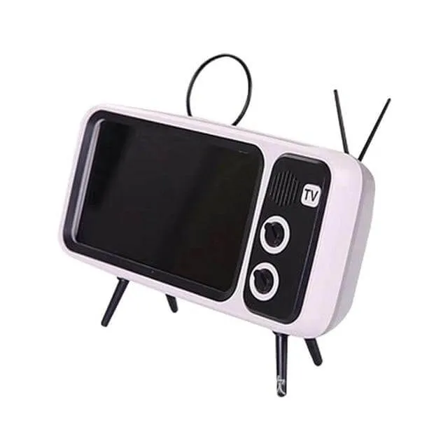 Mini Højttaler Retro TV Telefonholder