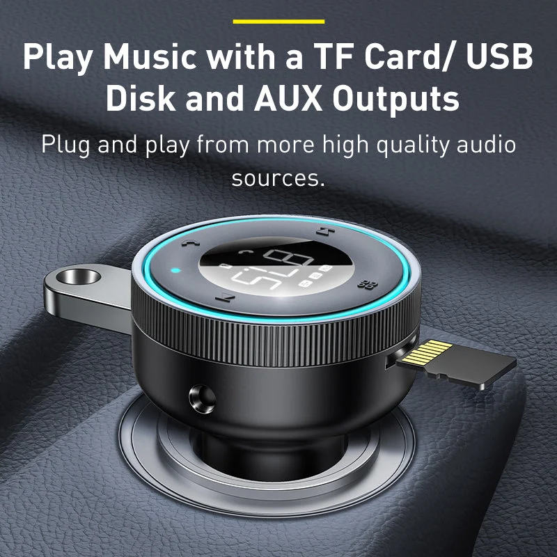 Car FM Audio Bluetooth Sender Hurtig Telefonoplader
