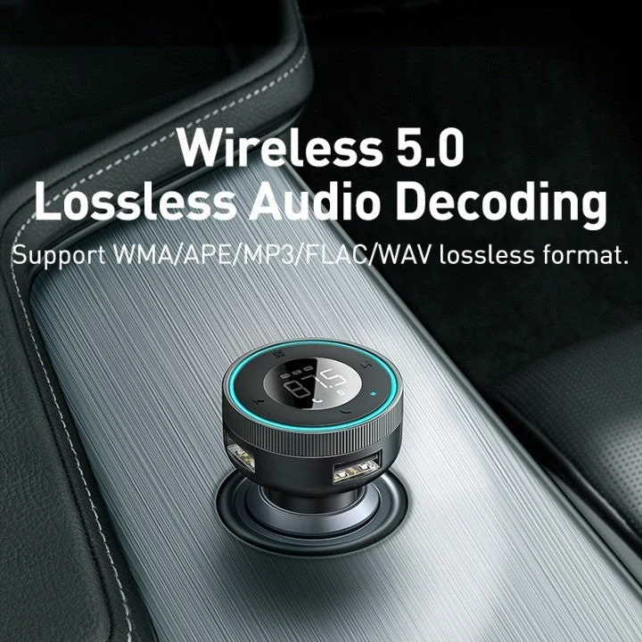 Car FM Audio Bluetooth Sender Hurtig Telefonoplader