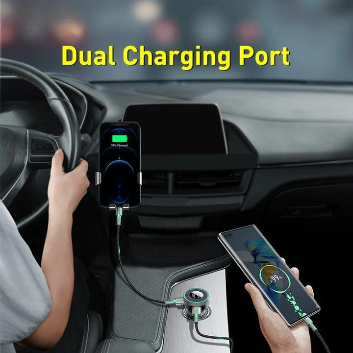 Car FM Audio Bluetooth Sender Hurtig Telefonoplader