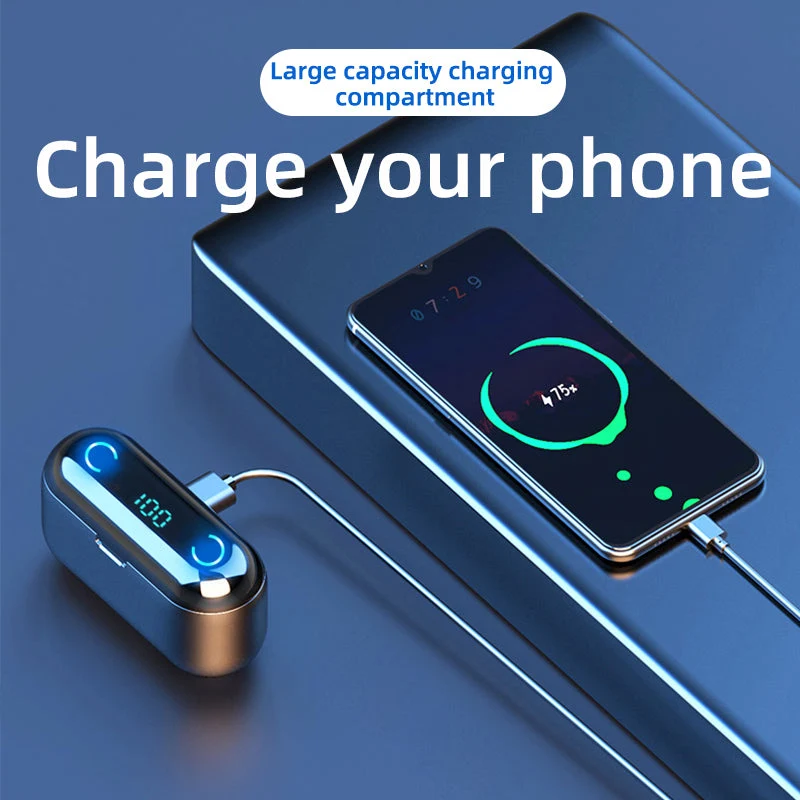 Trådløs Ultimate Headset med 2000mAh Powerbank Taske