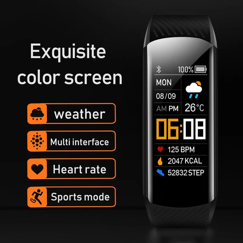 Smartwatch Fitness Aktivitets Tracker Armbånd