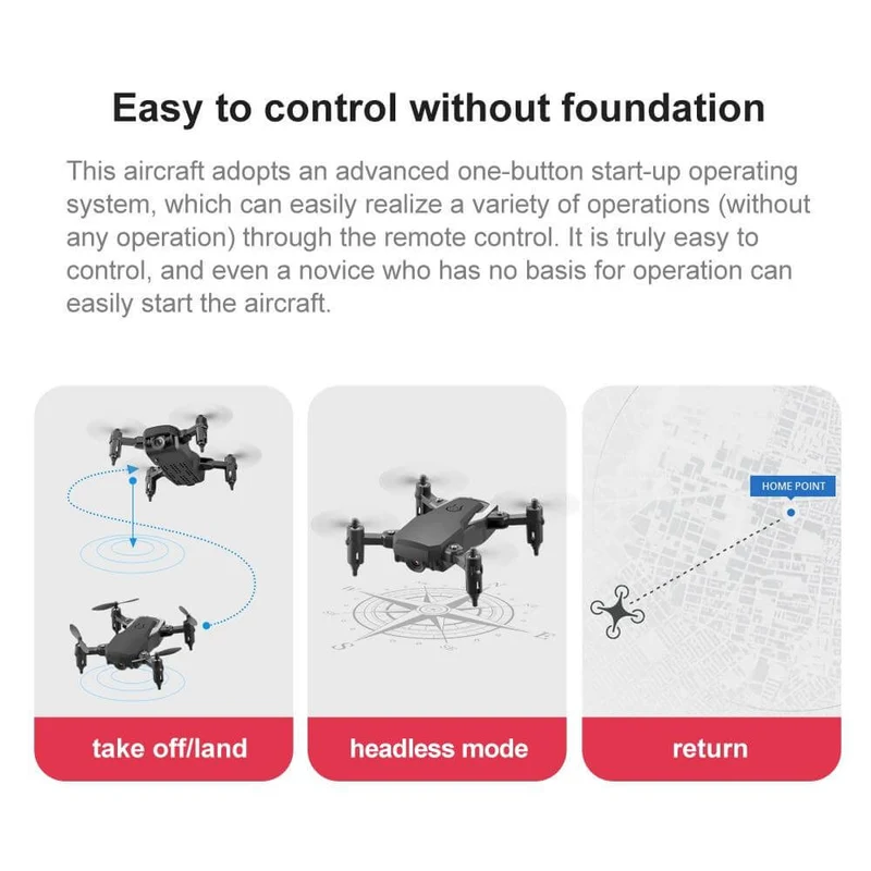 Bærbar sammenklappelig ultimativ 4K drone