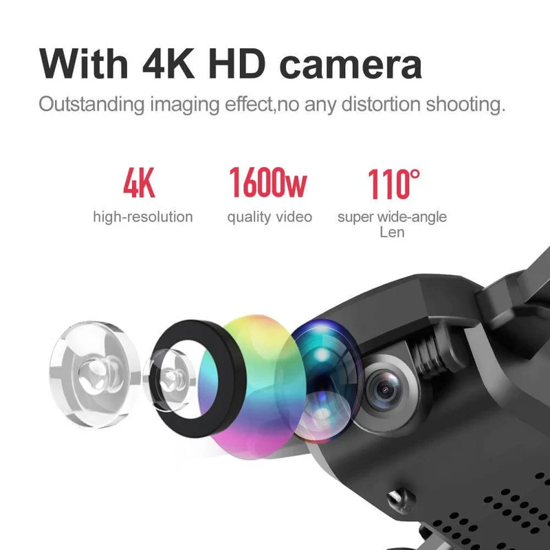 Bærbar sammenklappelig ultimativ 4K drone