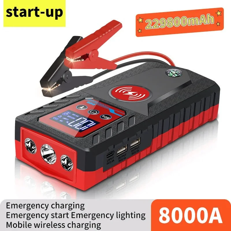 Bærbar bilbatteri jump starter power bank