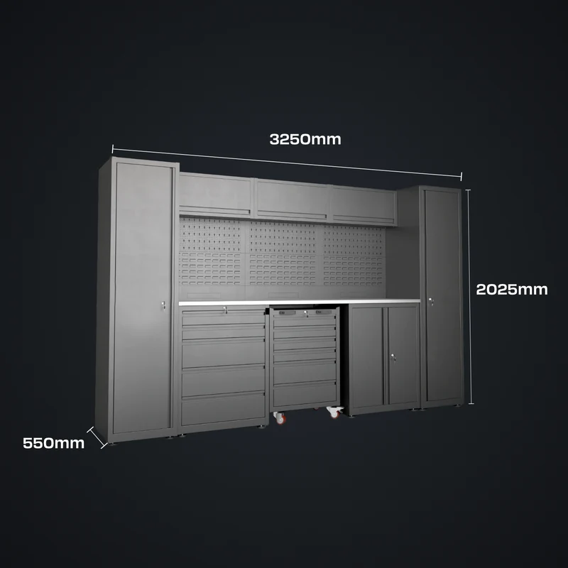 IVON Garageinredning Black Series Medium (325 cm)