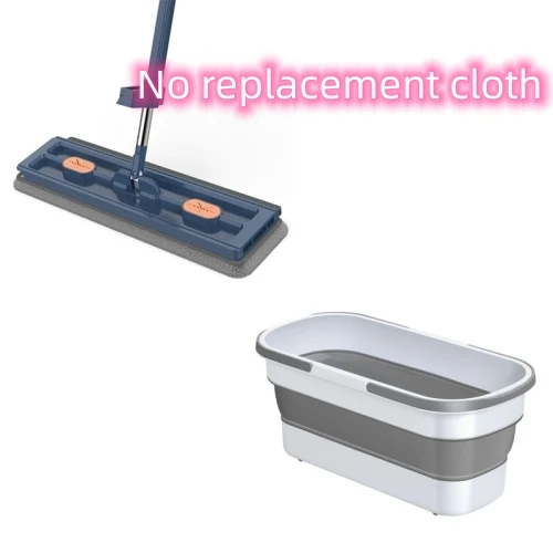 Ny Stil Stor Flat Mop – 360° Roterande, Stark Vattenabsorption – Passar Alla Golvtyper