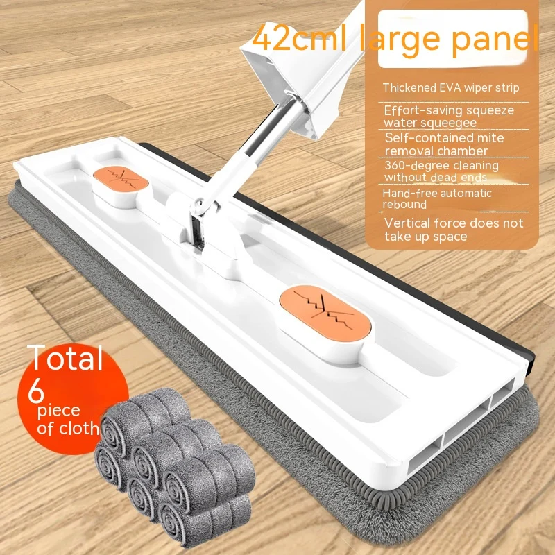 Ny Stil Stor Flat Mop – 360° Roterande, Stark Vattenabsorption – Passar Alla Golvtyper