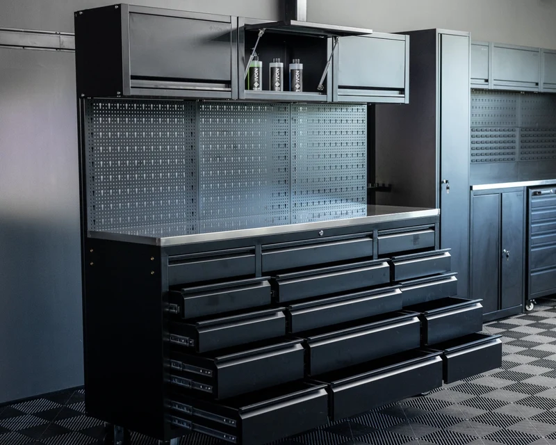 IVON Black Series Flyttbar Garageinredning 183x50 cm
