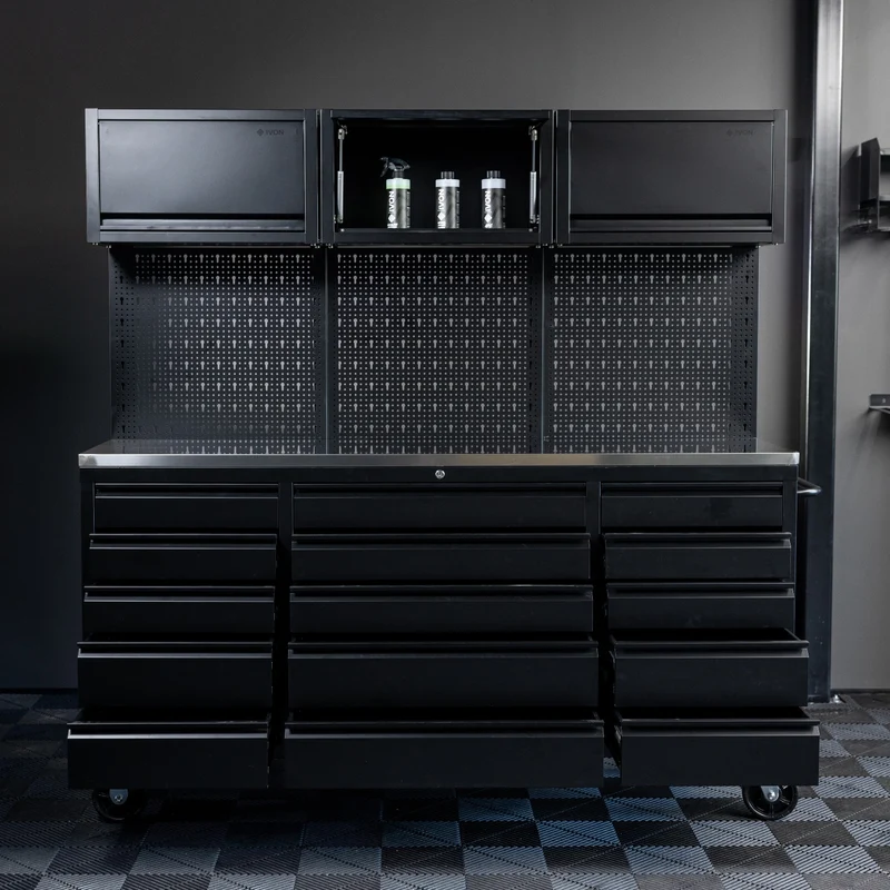 IVON Black Series Flyttbar Garageinredning 183x50 cm