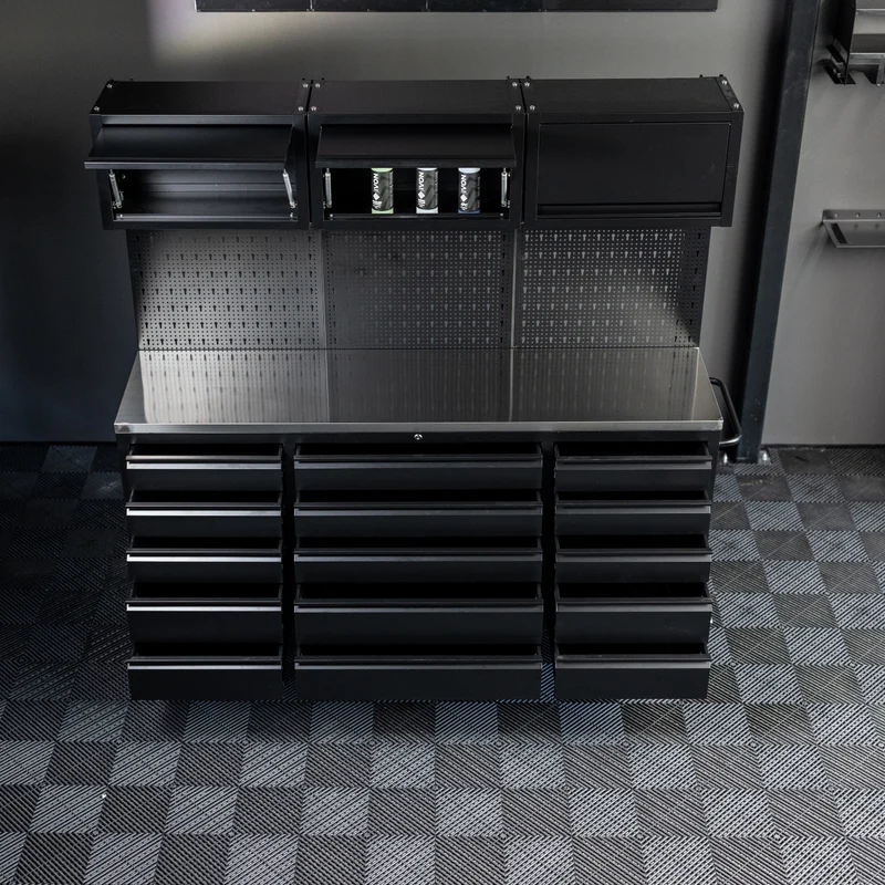 IVON Black Series Flyttbar Garageinredning 183x50 cm
