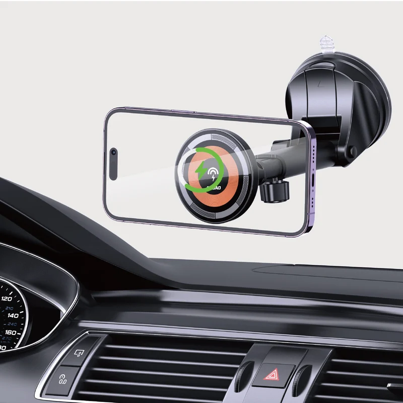 DUDAO F12MAX+ 15W Wireless Charger and Car holder Passiv hållare Mobiltelefon / smartphone Svart