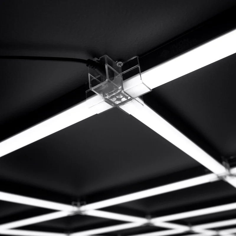 IVON BLACKOUT Cone LED Garagebelysning Svart 243x484cm