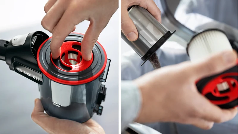 Bosch BCS711XXL upprättstående dammsugare och elektrisk sopborste Skaftdammsugare Batteri Torr Utan påse 0,3 l Vit 3 Ah
