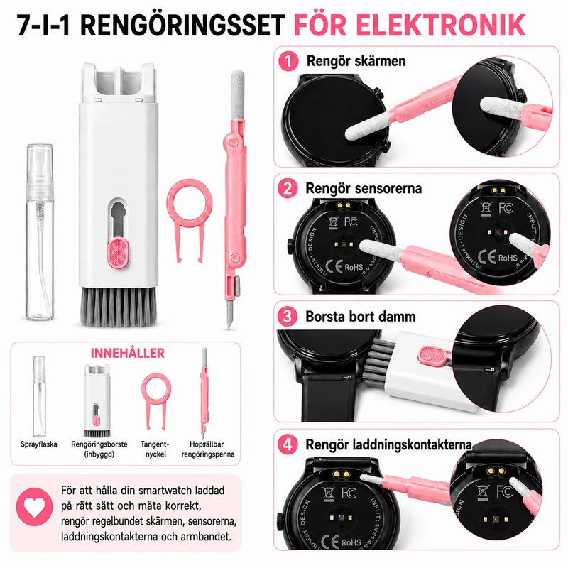 Rengöringsset för elektronik 7 i 1
