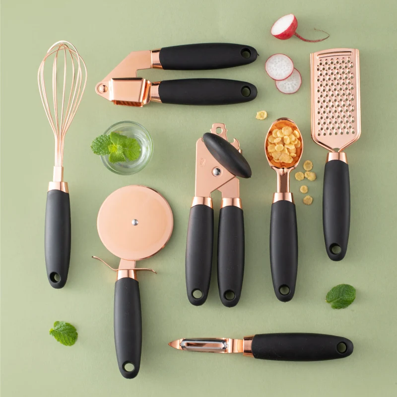 Rostfritt Köksredskapset 7-delar – Rose Gold – Flera Färger