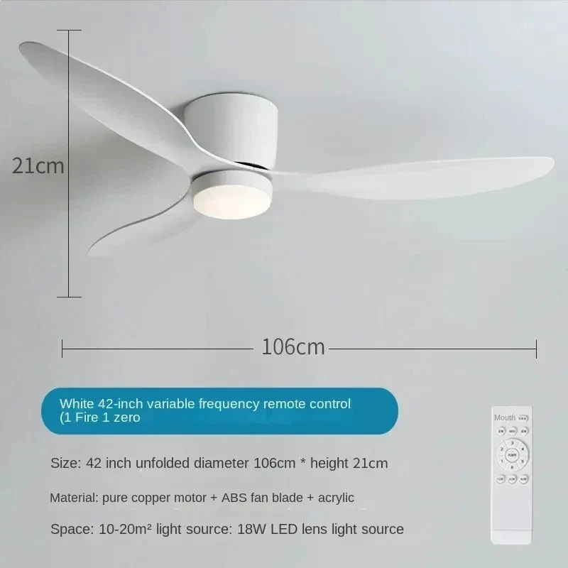 Energieffektiv LED Loftventilator med Fjernbetjening