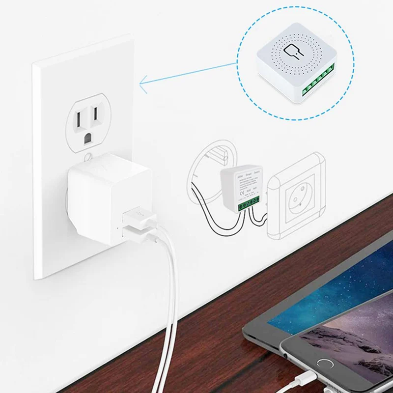 Smart WiFi Switch med Timer & App-styring til Hjemmet